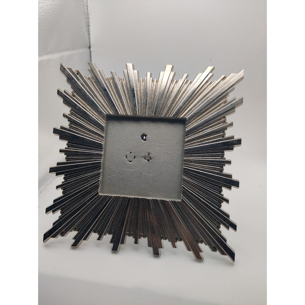 Silver Starburst Sunburst Photo Frame, MCM Atomic Era Design, Azzure Home